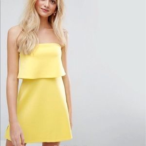 Asos Scuba Bandeau Crop Top Mini dress